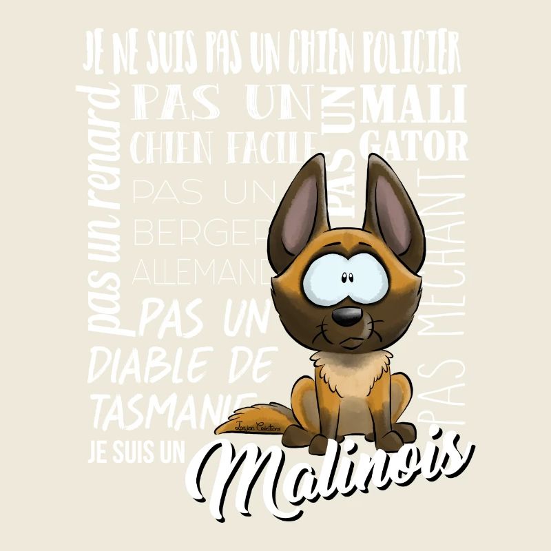 Je Suis Malinois - blanc FR