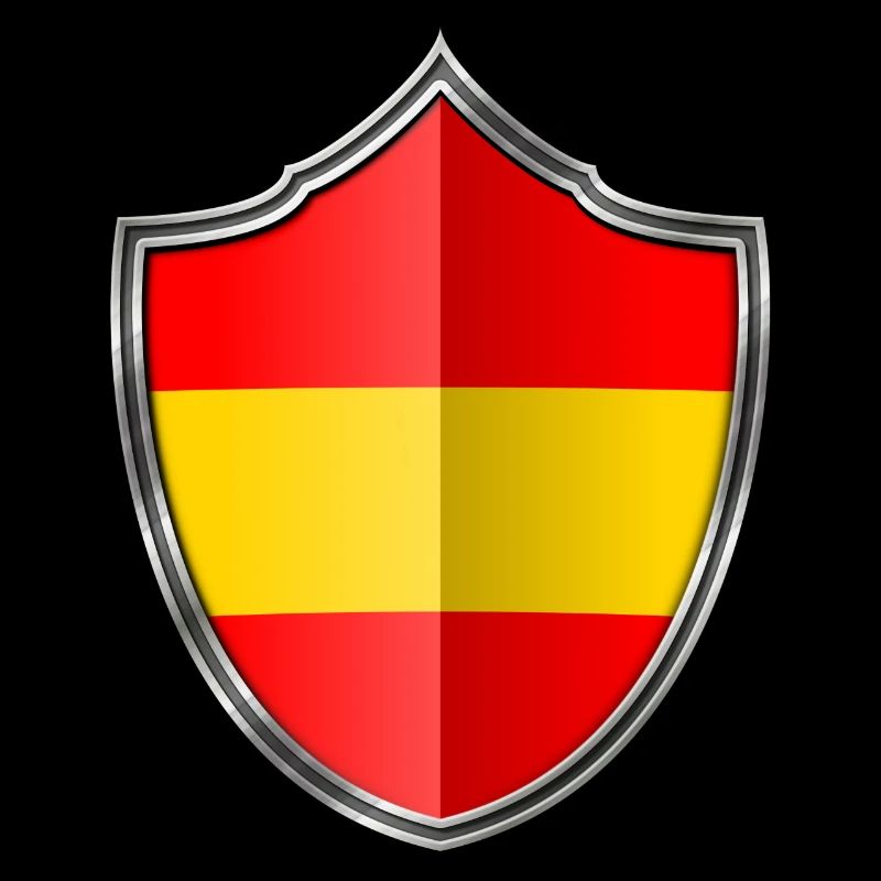 Spanien Flagge Wappen Silber 015