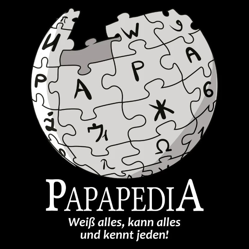 Papapedia wikpedia Vatertag Papa Dad Geschenk neu
