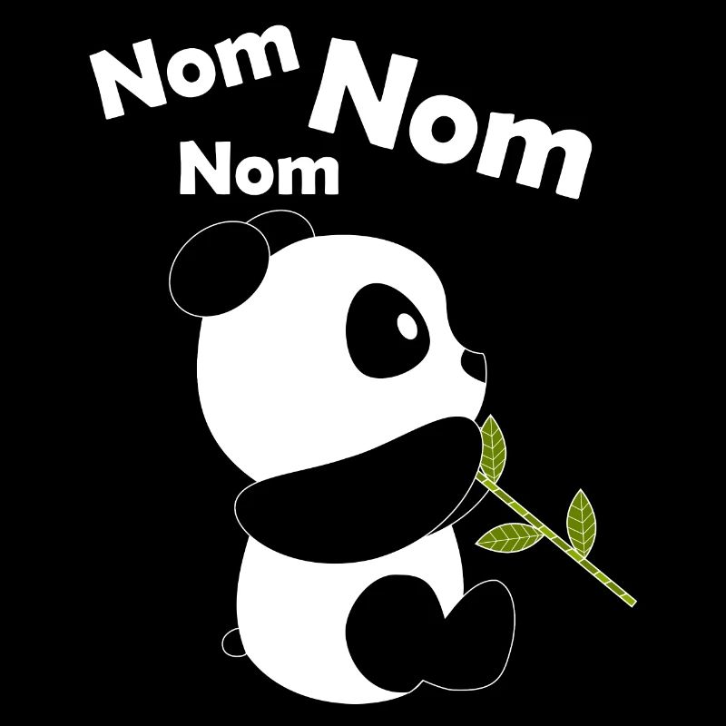 Süßer Panda Mit Bambus | Nom Nom Pandabär Design