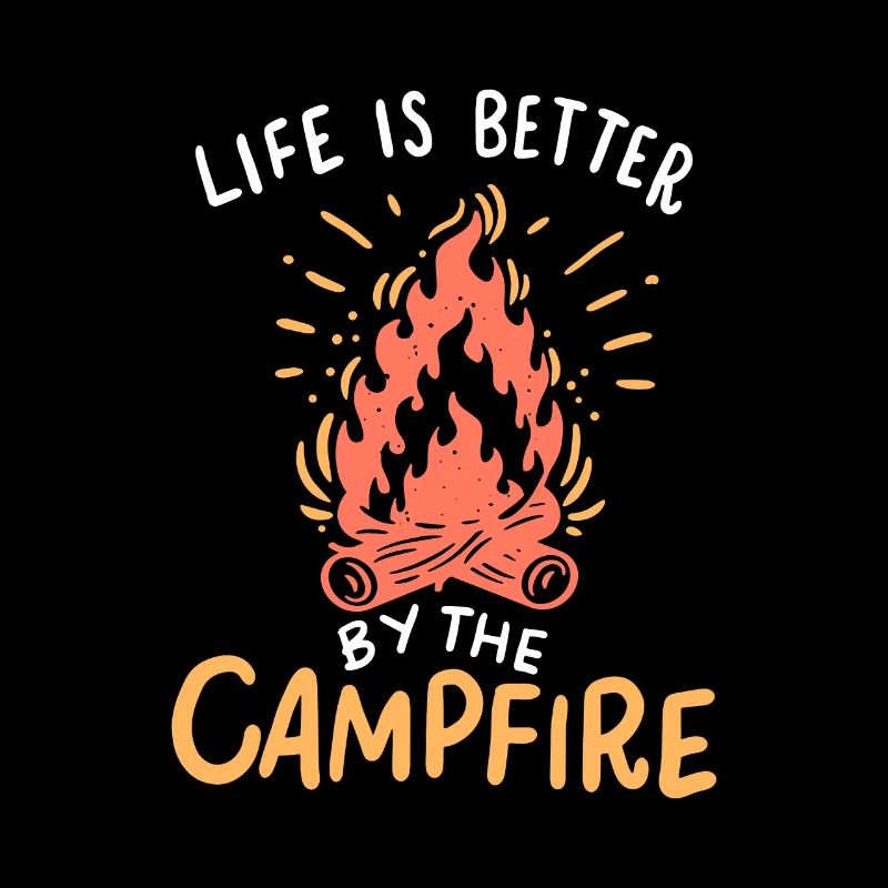 Camping autour d’un feu de camp