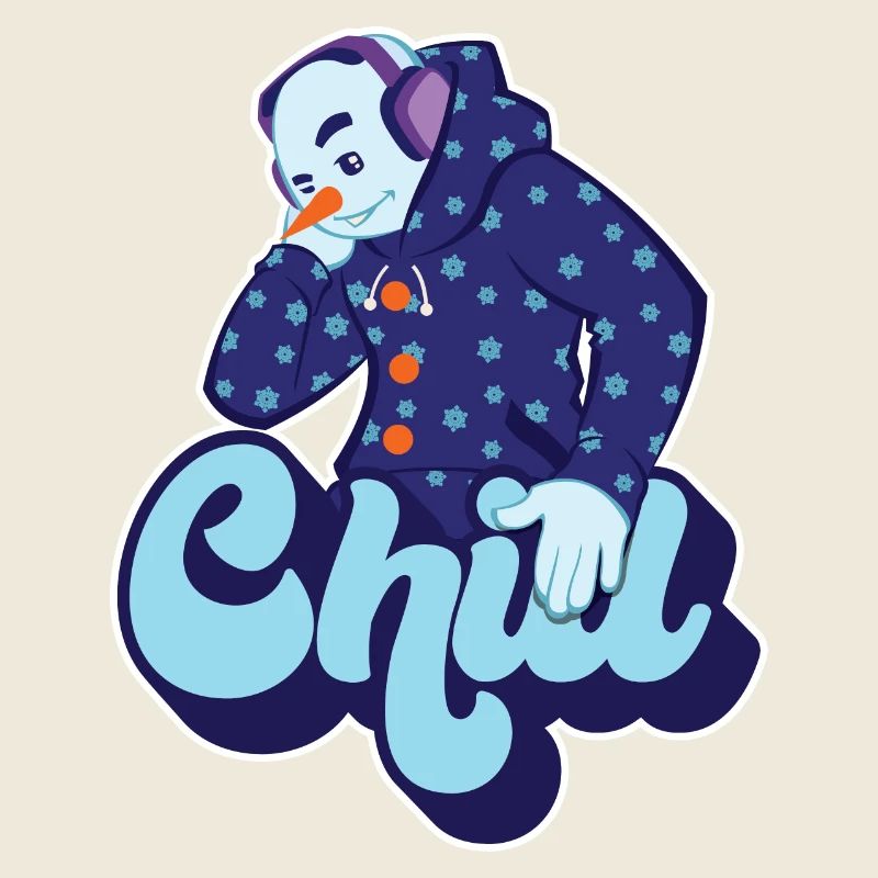 Chill Cool Fun Schneemann Winter Schnee Weihnachtsgeschenk