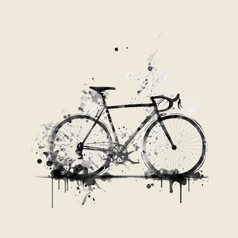 Silhouette de vélo Water Splash
