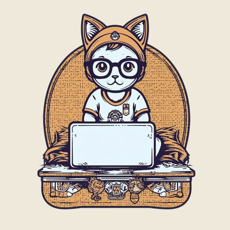 Techy Cat at Desk