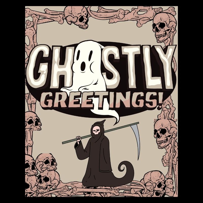 Geistlicher Sensenmann Grußdesign