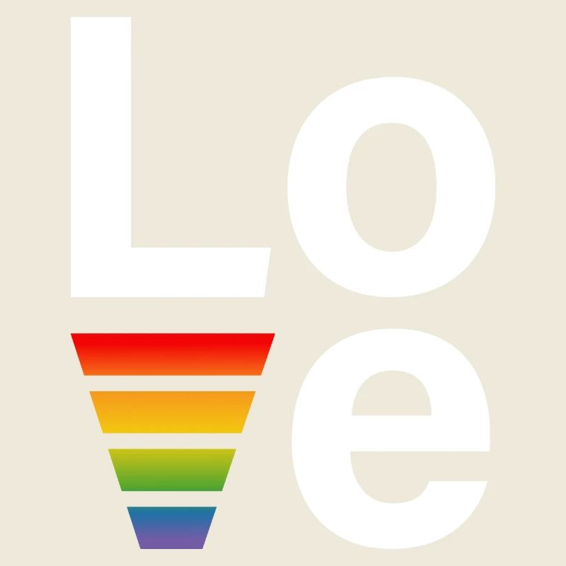 LGBT Regenbogen love Shirt white