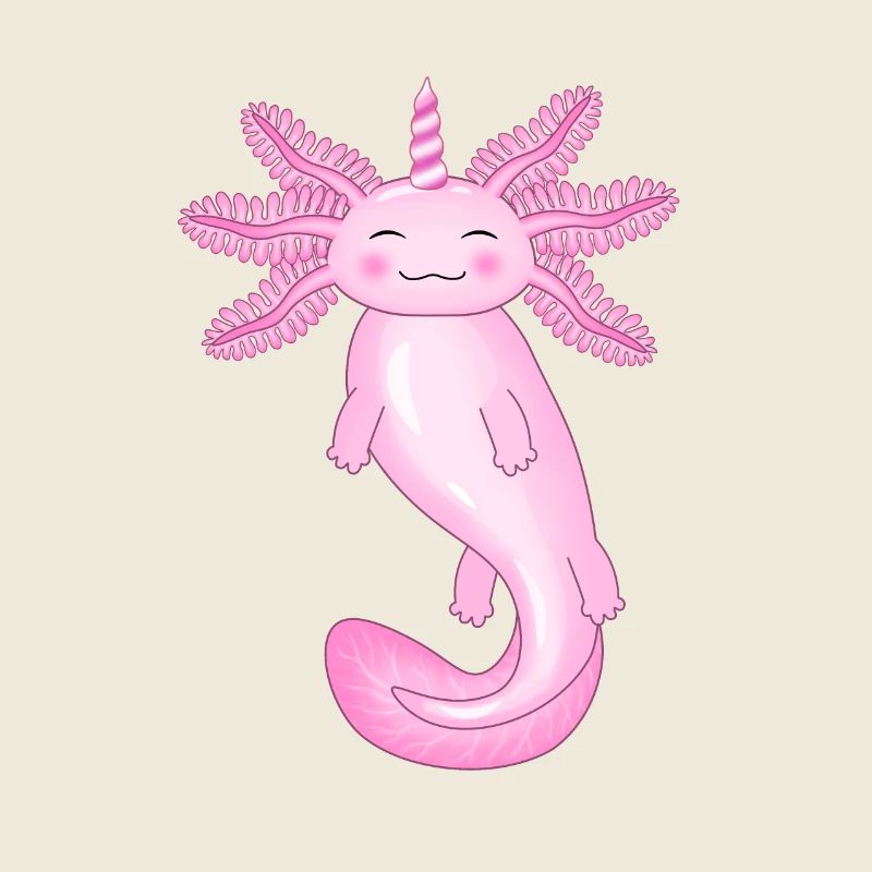 Rosa Einhorn Axolotl