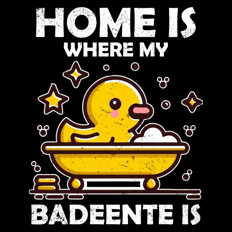 Badeente Badewanne Spruch Distressed