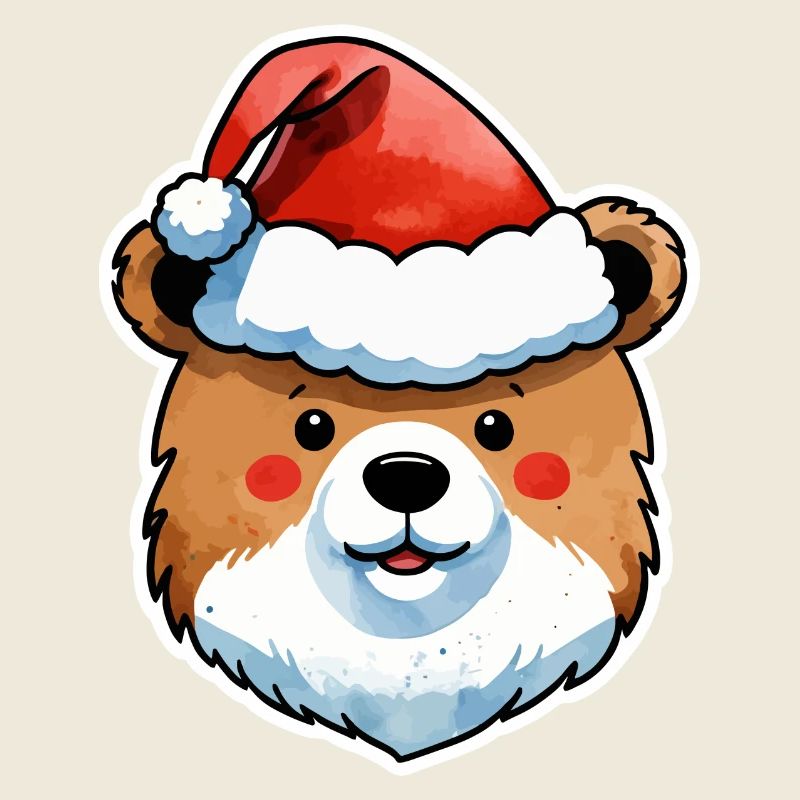 Dessin de Noël Ours