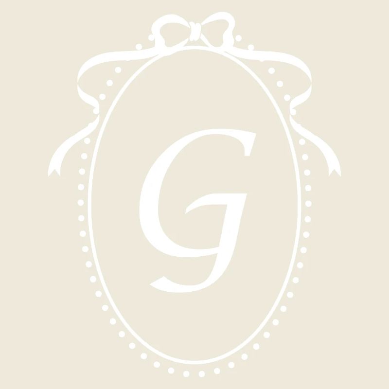 Lettre g ruban vintage - idée cadeau