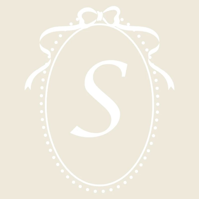 Lettre s ruban vintage - idée cadeau