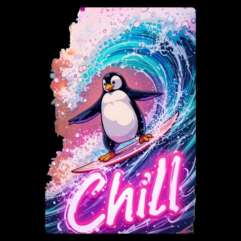 Pingouin surfeur