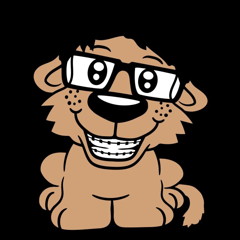 Dog Nerd Hornglasses Geek Braces Smart Funny