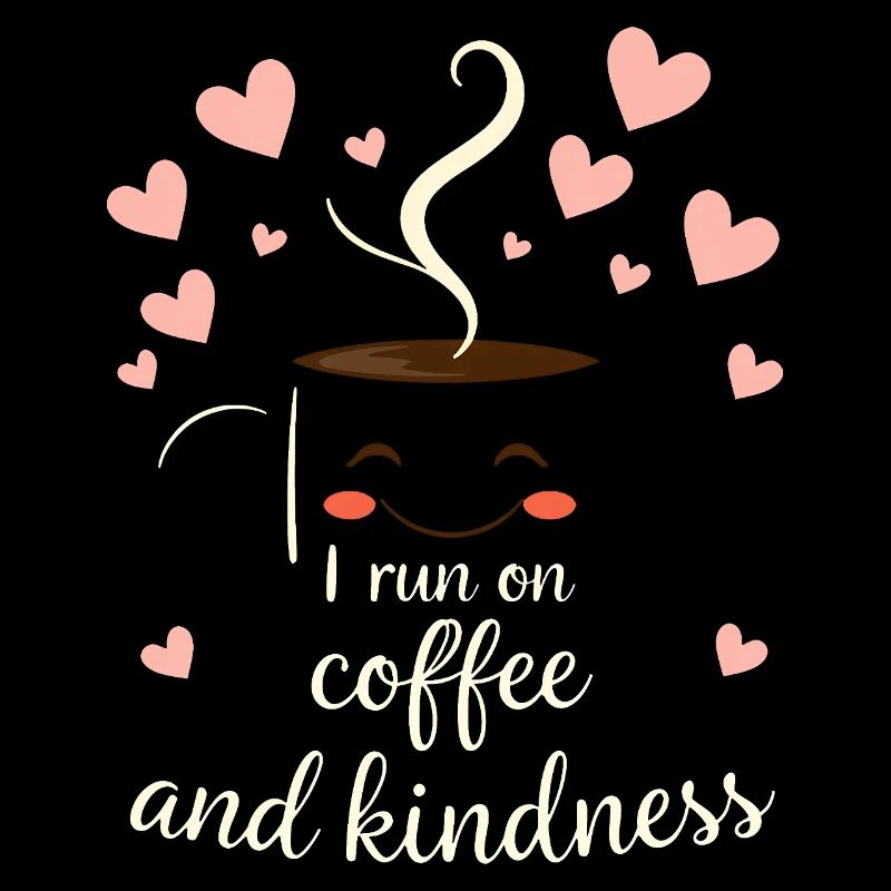 Ich laufe auf Kaffee und Freundlichkeit gemütlich ästhetisch niedlich