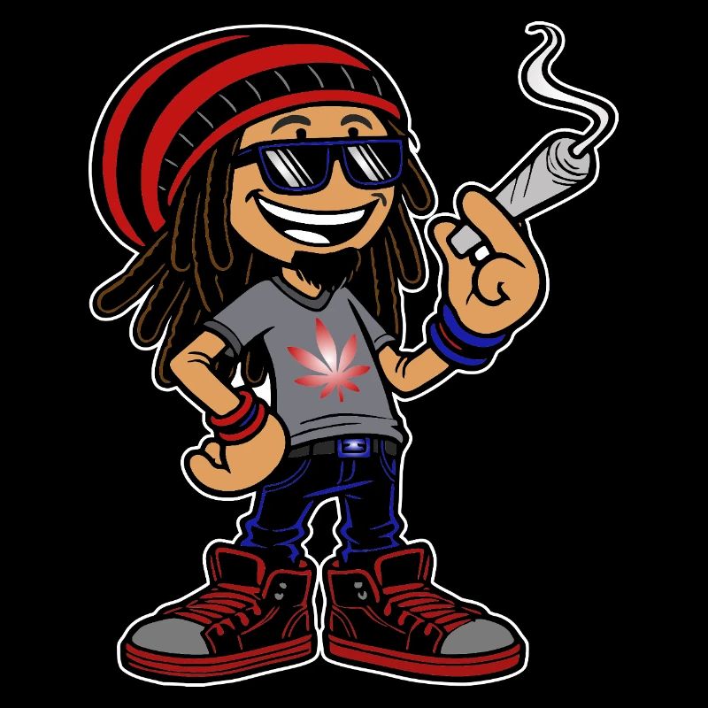 Dreadlock Smoker - Stoned man - High & Happy