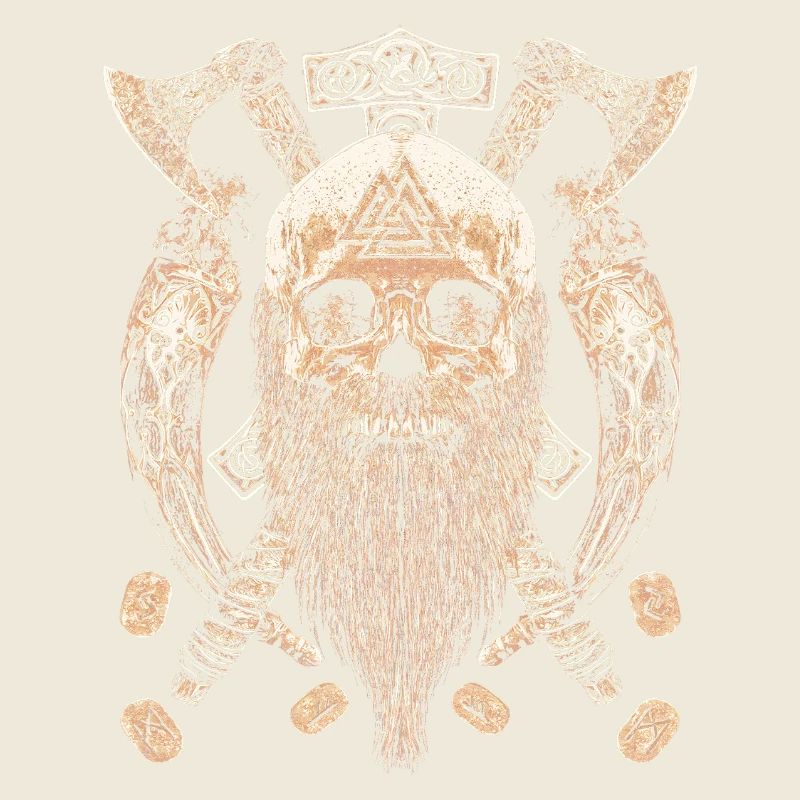 Valhalla Siegel Wikinger Schädel Skelett Goth