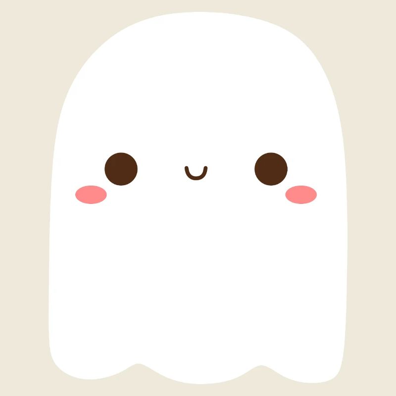 Playful Ghost Character Illustration
