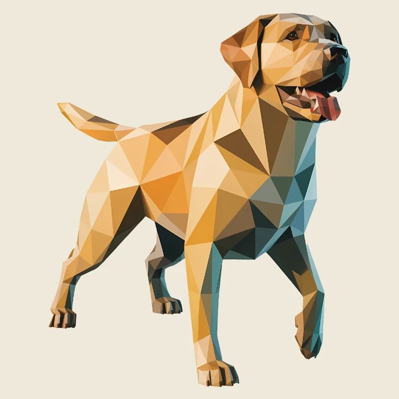 Labrador Retriever - Cool Low Poly Logo