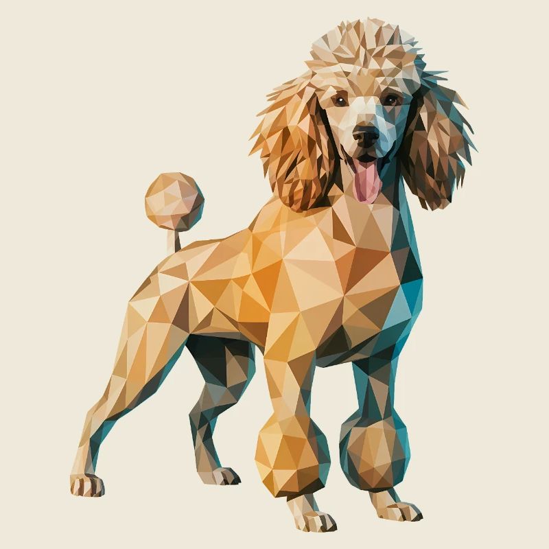 Caniche - Logo Low Poly cool