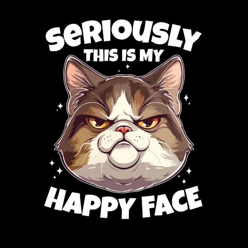 Drôle de chat visage heureux