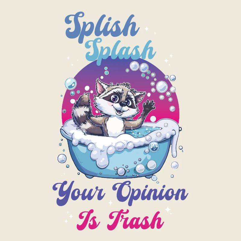 Waschbär Splish Splash