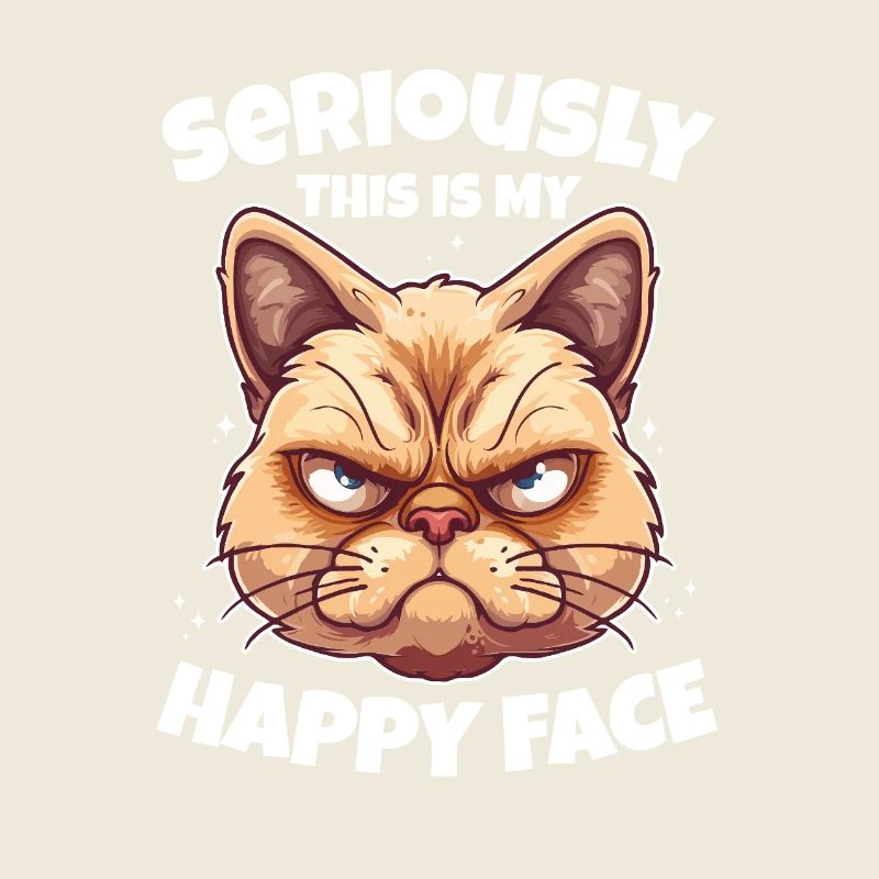Sérieusement, c’est mon chat au visage heureux