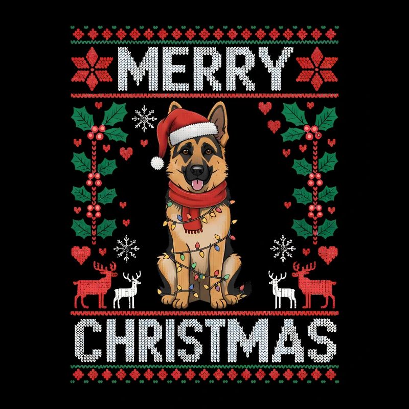 Deutscher Schäferhund Weihnachten Geschenk Xmas