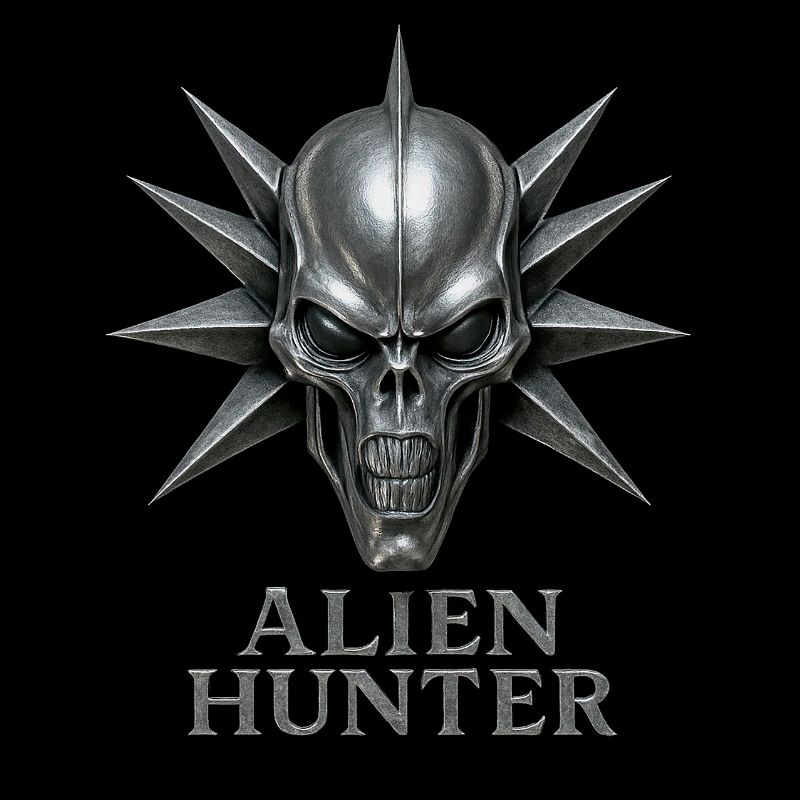 Alien Hunter Schädel-Emblem