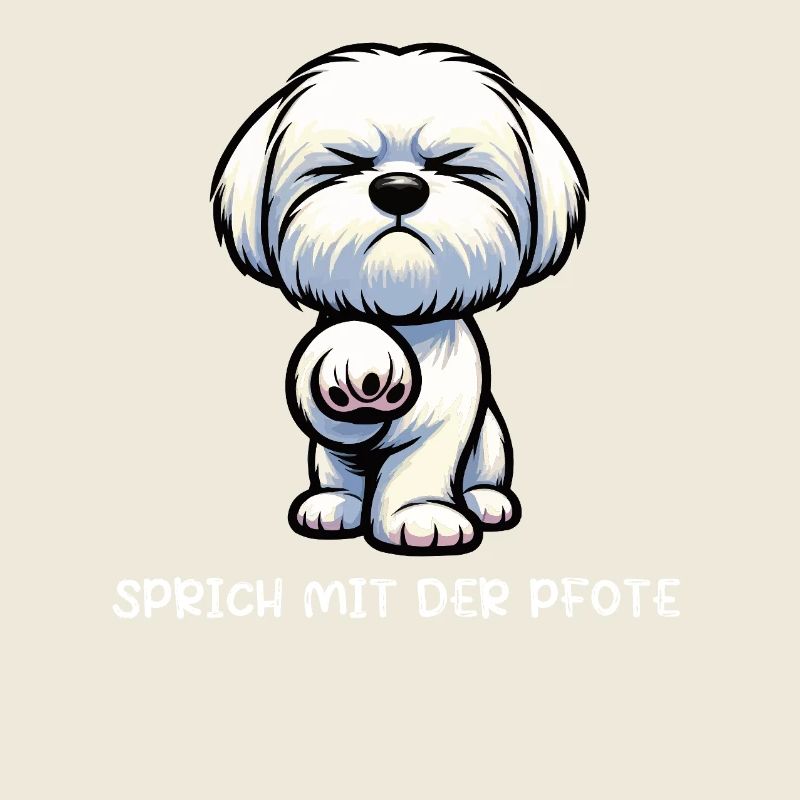 Sprich mit der Pfote Malteser Malteserbesitzer 