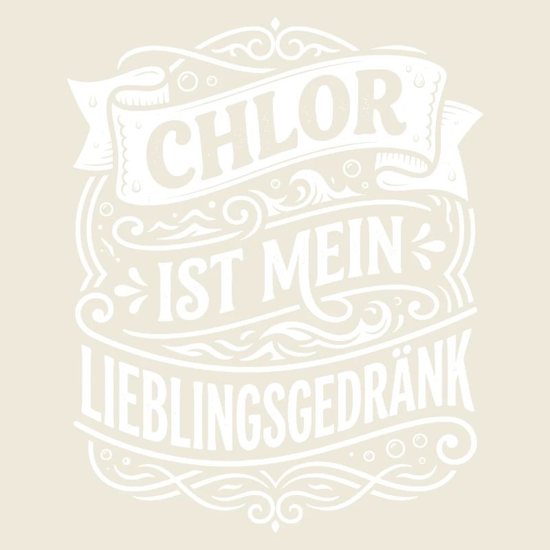 Le chlore est ma boisson préférée. Humour de natation