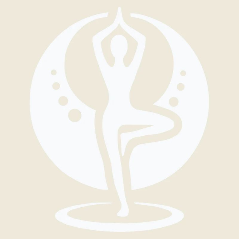 Silhouette de yoga dans le cercle de la lune