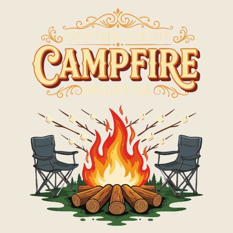 Campfire Marshmallow Everything Better Camping