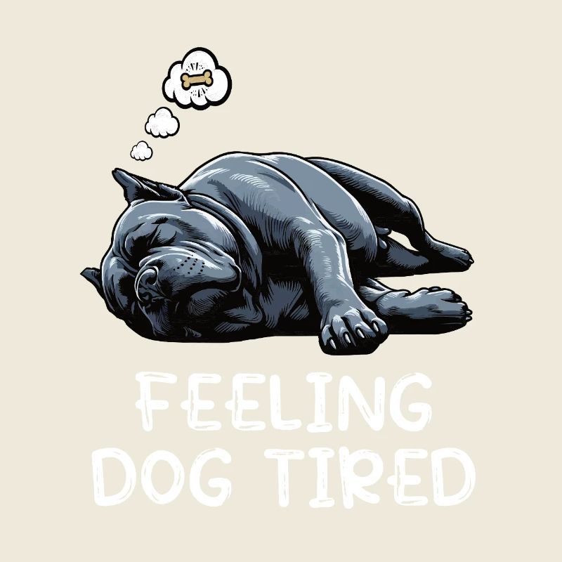 Sensation de fatigue canne Corso Mastiff italien