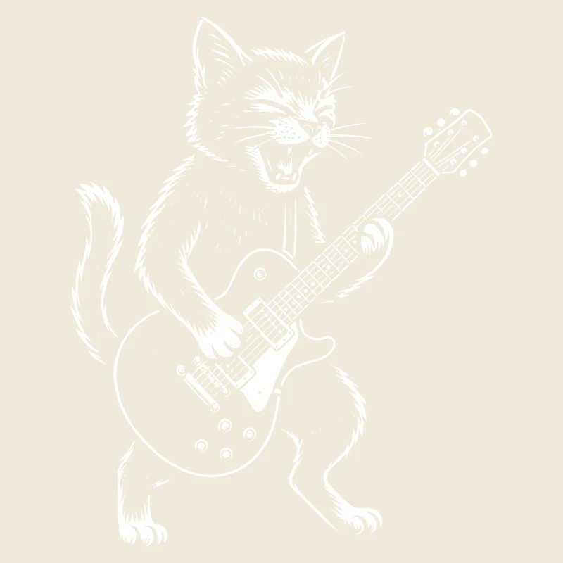 Cat Plays Guitar