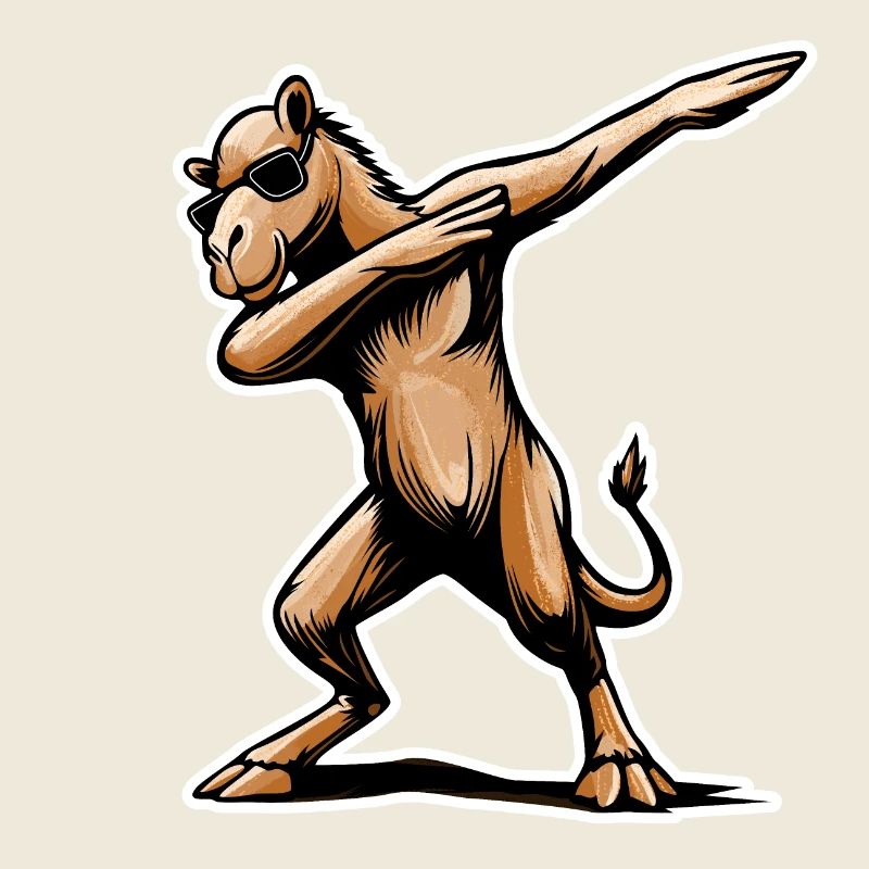 Stylisches Dabbing-Dromedar Design Geschenk