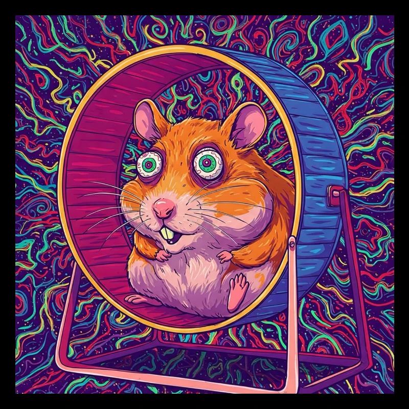 Drôle de hamster dans la roue du hamster - Comic Vibes