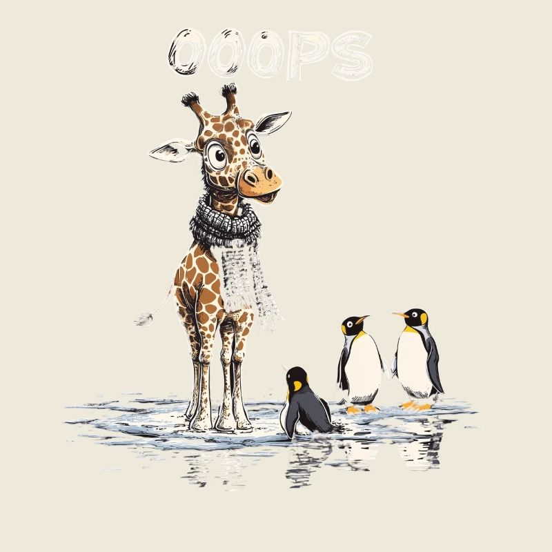 Ooops - Funny Giraffe and Penguins