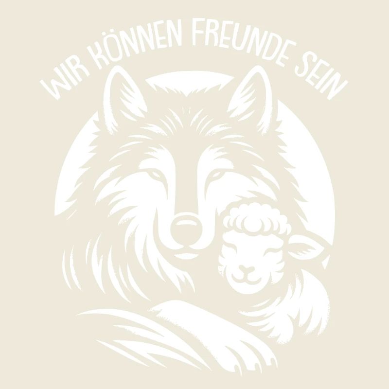 Wolf und Lamm wir können alle Freunde sein