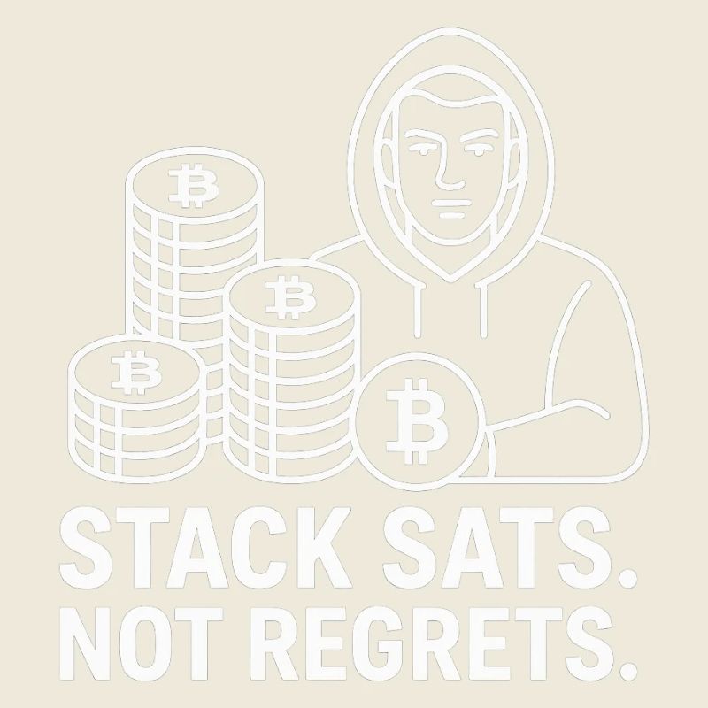 Conception de sweat à capuche Bitcoin – Stack Sats. Pas de regrets.