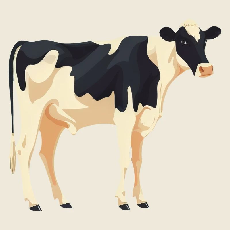 Vache debout - conception simple