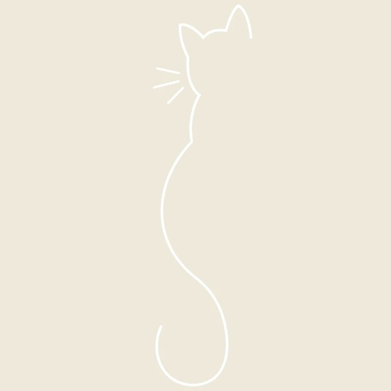 Silhouette de chats en blanc