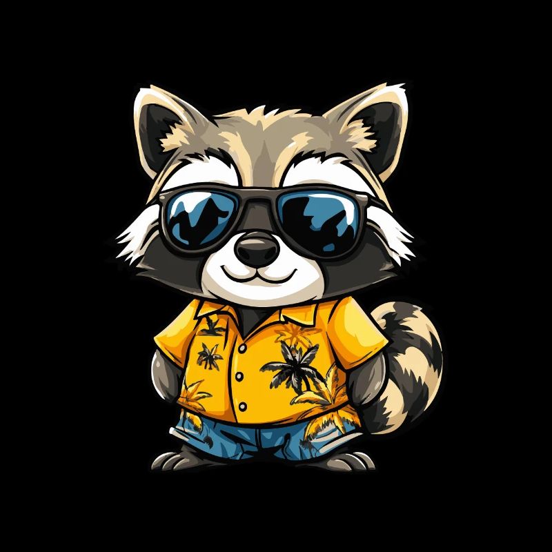 Waschbär Cool Sommer