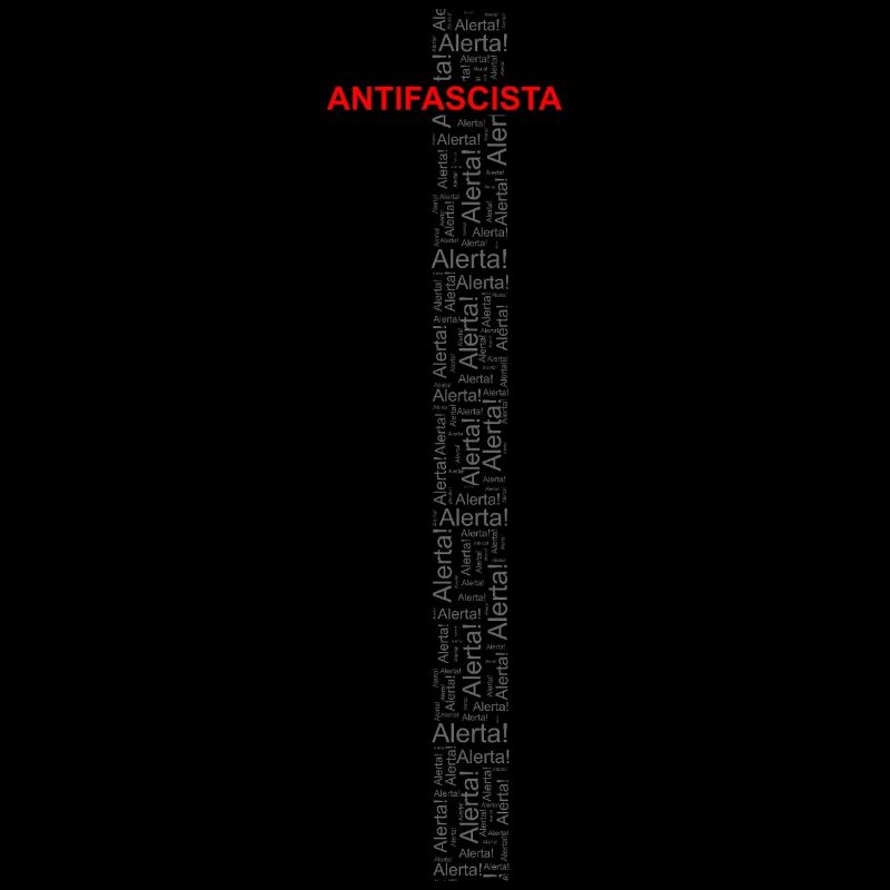 Alerte! Antifasciste ! - Art des mots rouge/gris