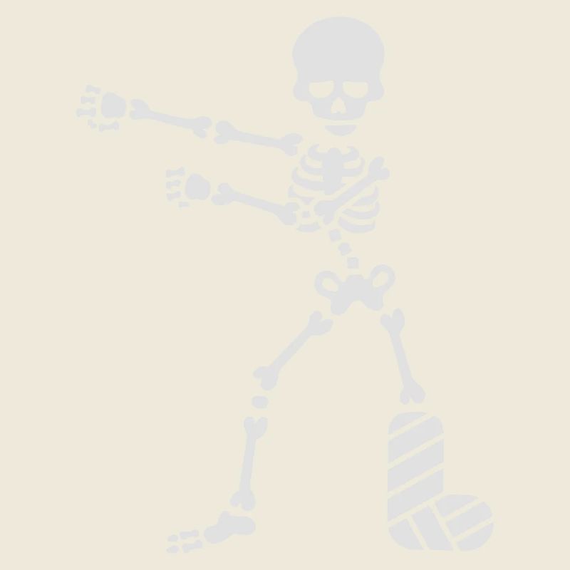Broken leg plaster floss dance flossing skeleton