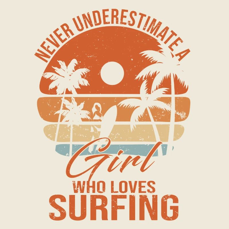 Surfeuse Retro palmier