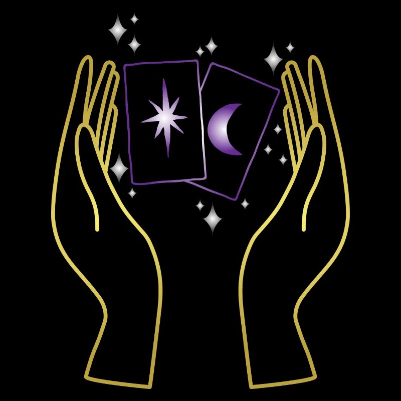 Magic hands with tarot cards