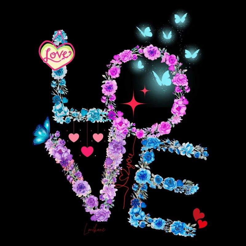 VALENTIN LOVE rose bleu