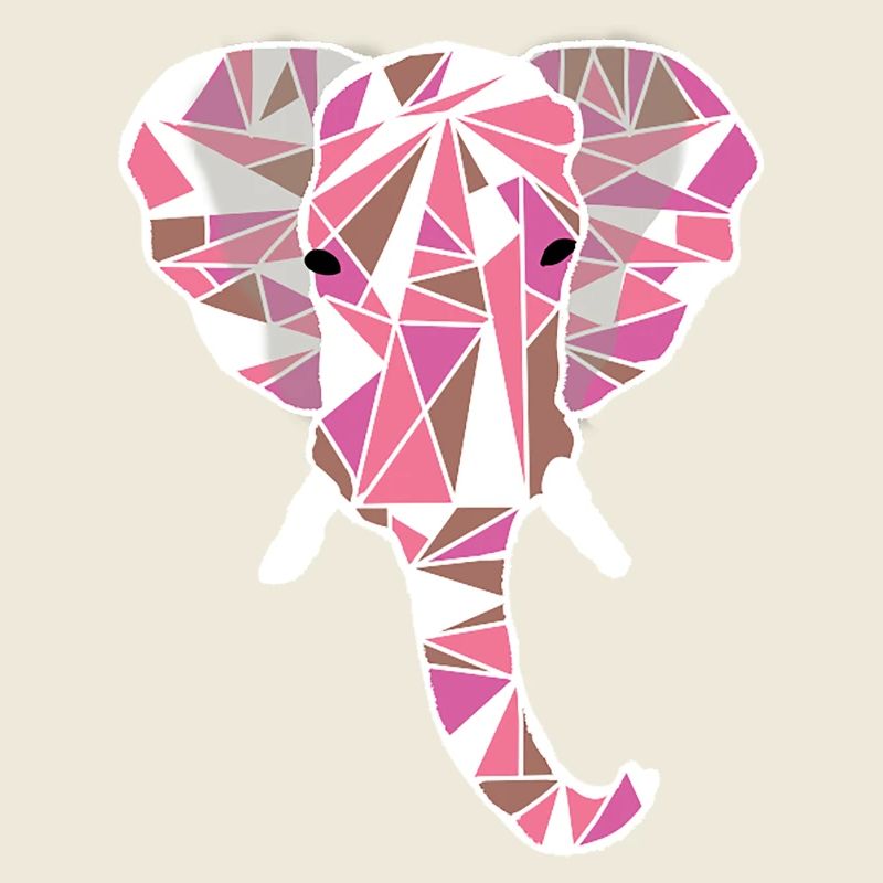 tête d’éléphant rose