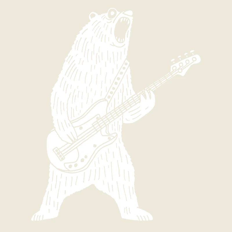 Polar bear guitarist