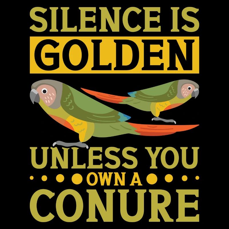 Le silence est un perroquet perruche doré